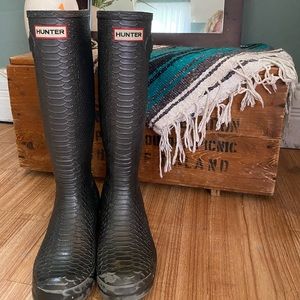HUNTER BOOTS - Snake Skin Print